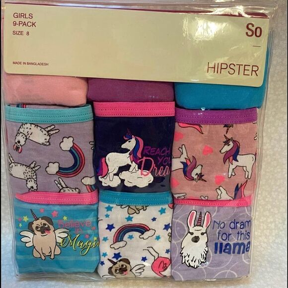 SO Girls 9-Pack Assorted with Hipsters - Picture 1 of 6